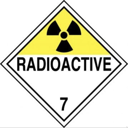 Accuform DOT PLACARD HAZARD CLASS 7 MPL701MG50 MPL701MG50